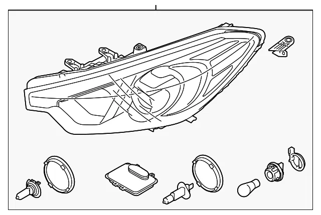 Headlamp Assembly - Passenger Side (RH) - Kia (92102-A7221)