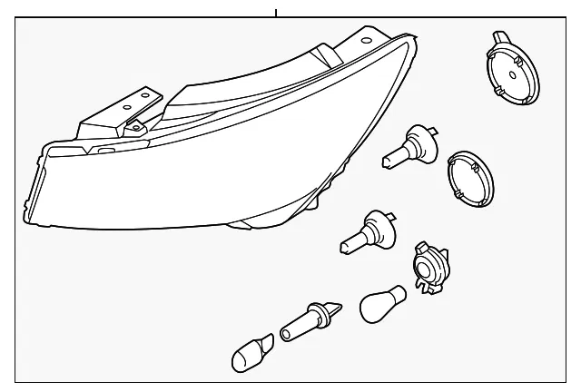 Headlamp Assembly - Passenger Side (RH) - Kia (92102-A9650)