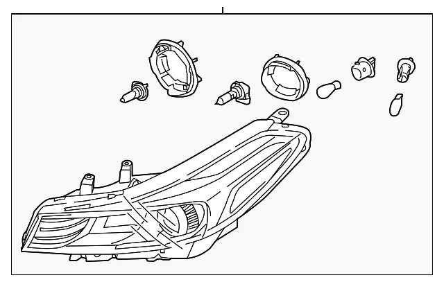 Headlamp Assembly - Kia (92102-B0711)