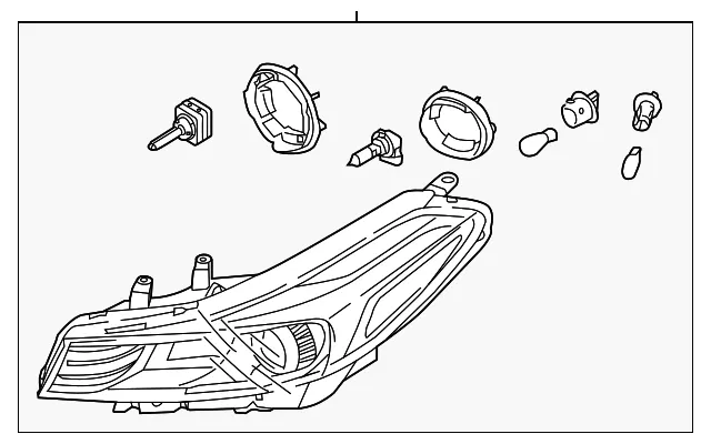 Headlamp Assembly - Passenger Side (RH) - Kia (92102-B0721)