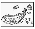 Headlamp Assembly - Passenger Side (RH) - Kia (92102-B2130) - view 3