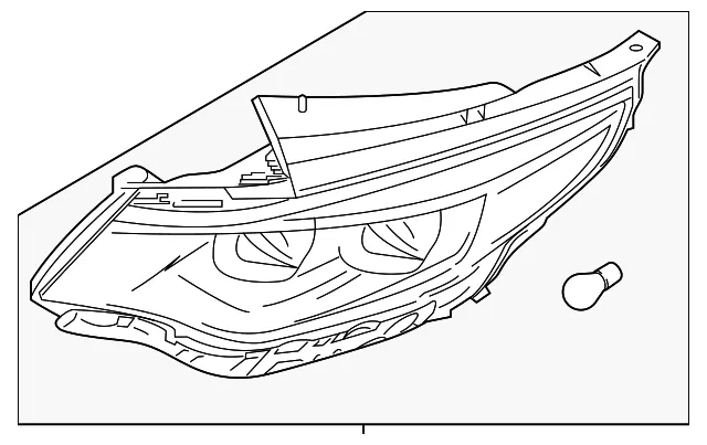 Headlamp Assembly - Passenger Side (RH) - Kia (92102-D5300)