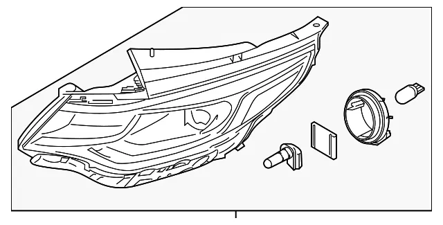 Headlamp Assembly - Passenger Side (RH) - Kia (92102-D5500)