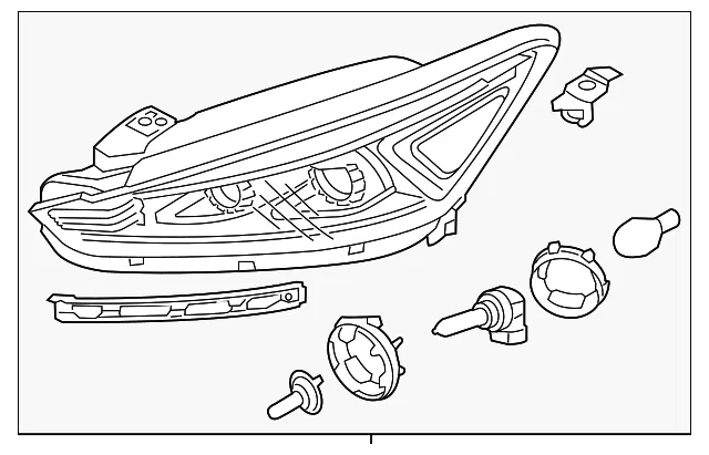 Headlamp Assembly - Passenger Side (RH) - Kia (92102-F6030)