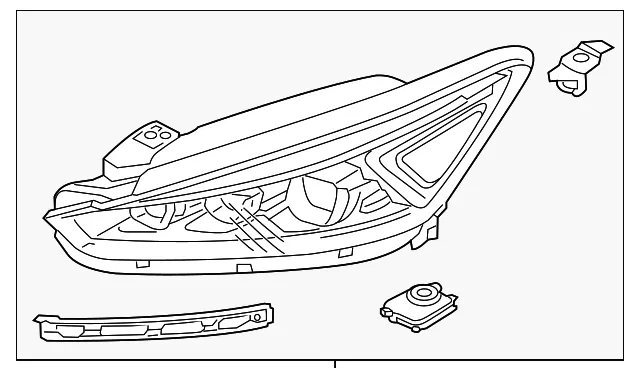 Headlamp Assembly - Passenger Side (RH) - Kia (92102-F6230)