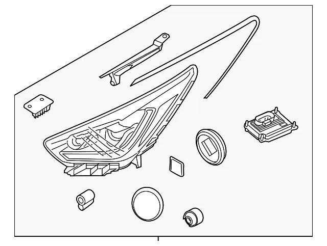 Headlamp Assembly - Passenger Side (RH) - Kia (92102-G5220)