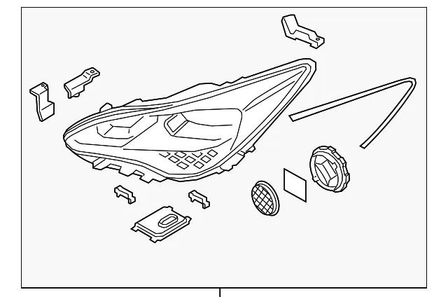 Headlamp Assembly - Passenger Side (RH) - Kia (92102-J5220)