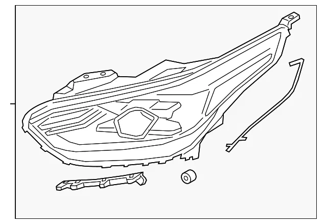 Headlamp Assembly - Passenger Side (RH) - Kia (92102-M7200)