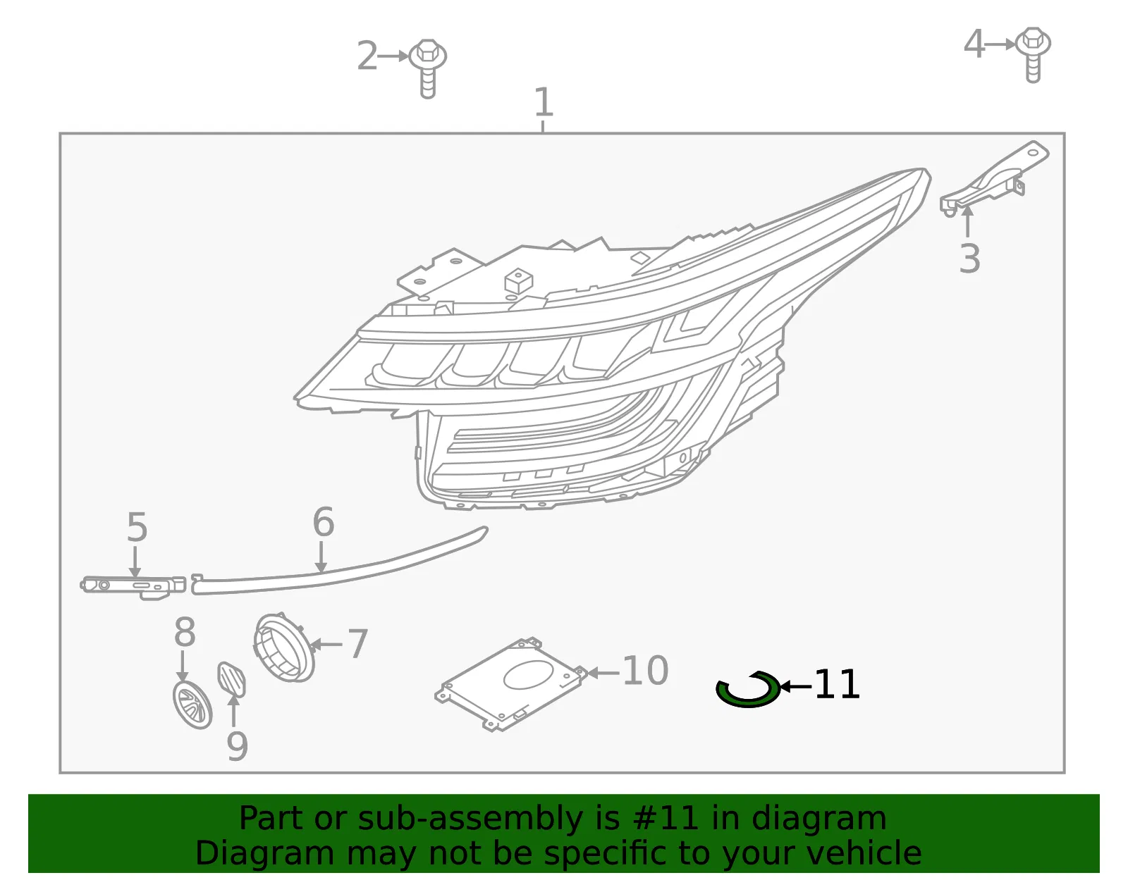 Led Unit Pad - Kia (92111-Q5000) - view 2