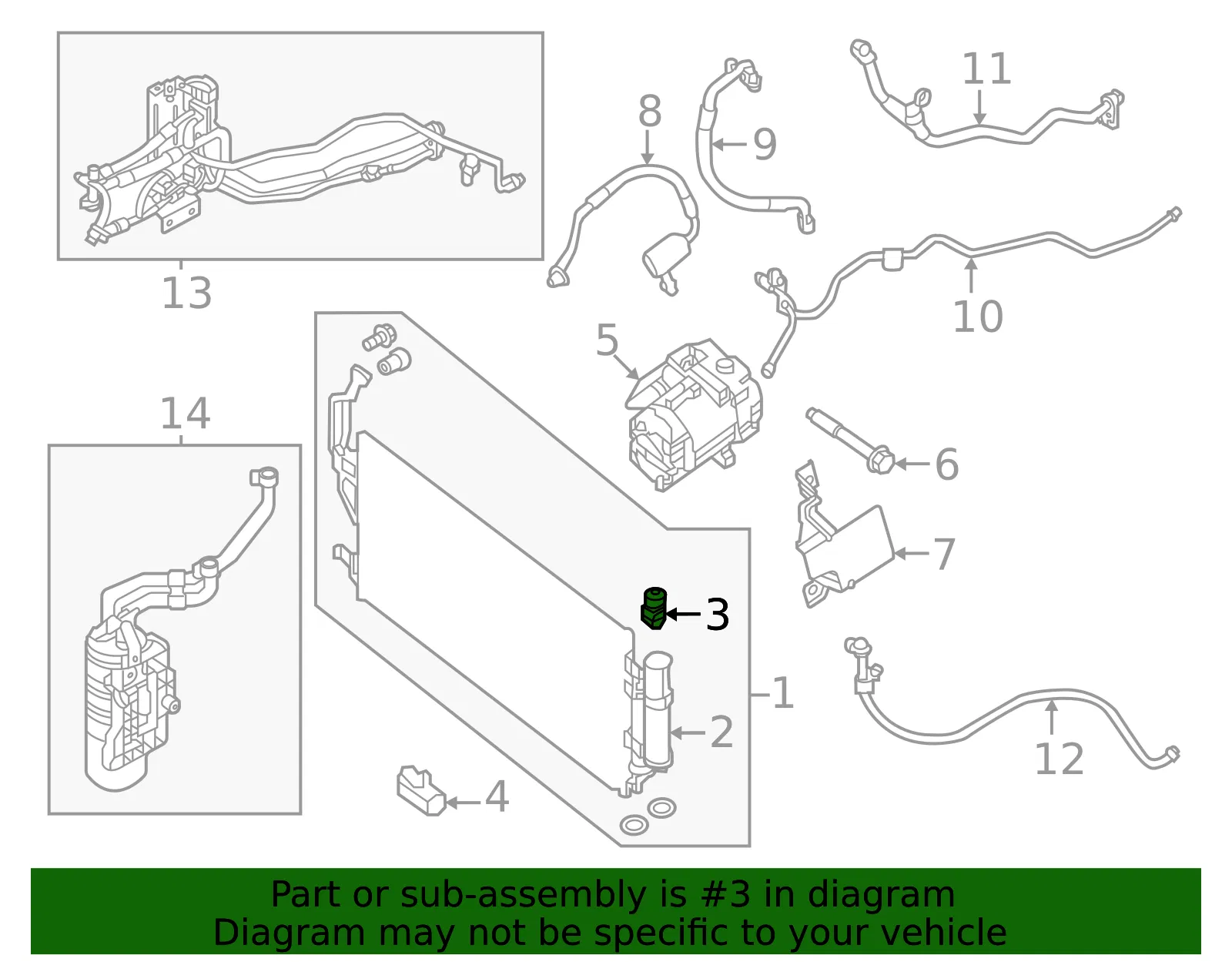 Pressure Sensor - Nissan (92136-3NF0A) - view 2
