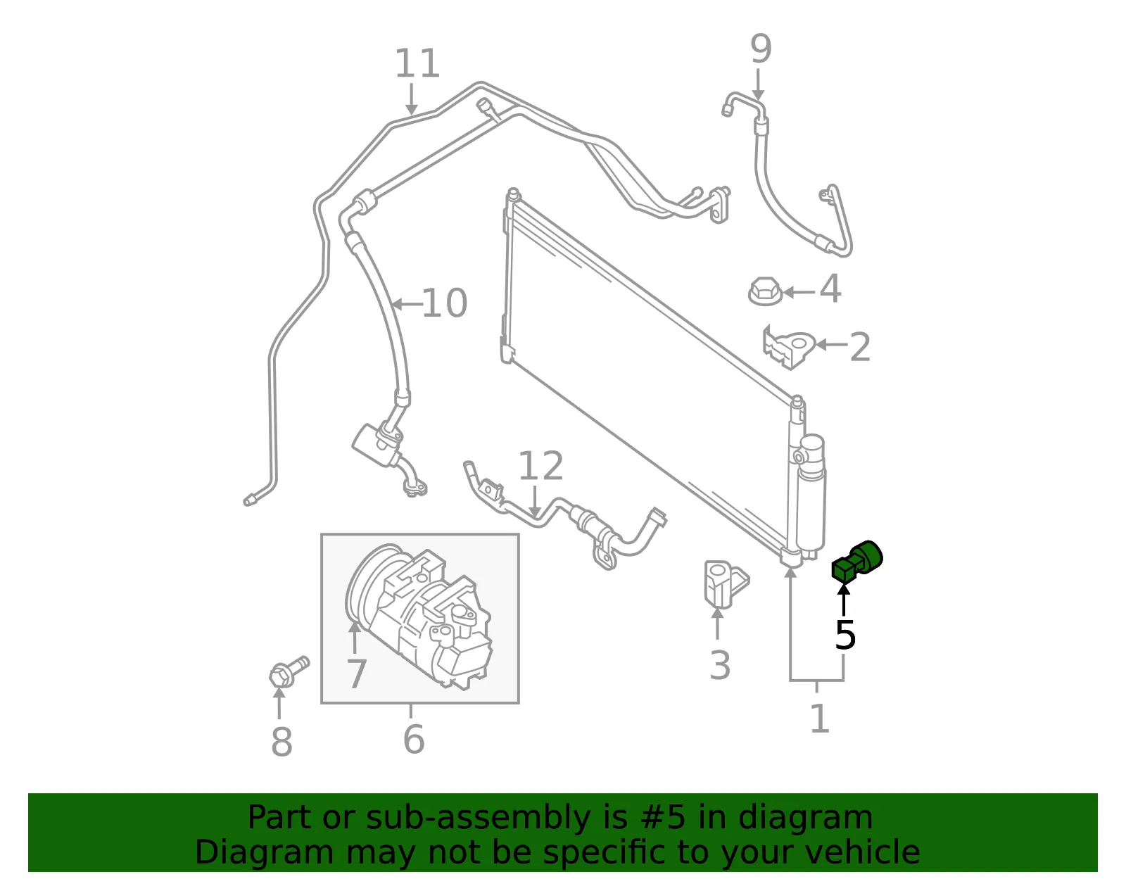Pressure Sensor - Nissan (92136-ET00A) - view 5