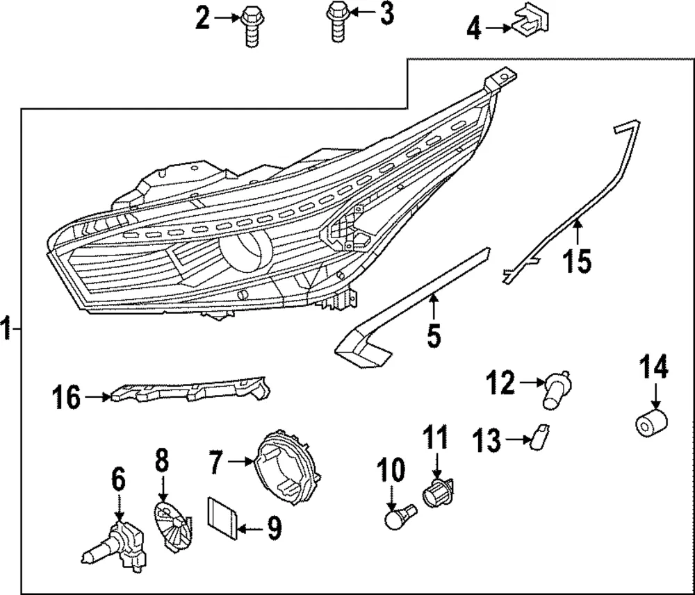 Headlamp Assembly Trim - Kia (92137-M7500)