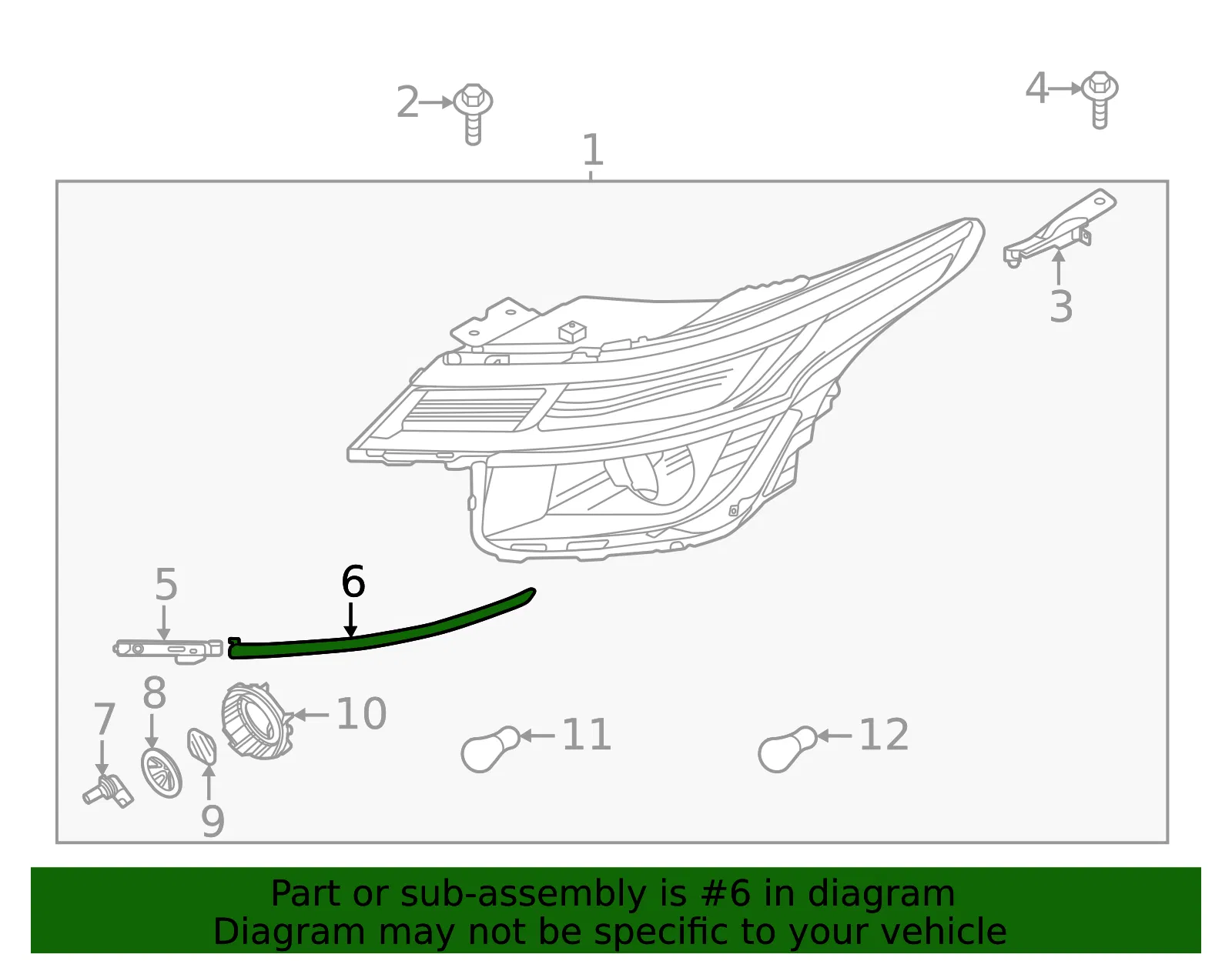 Headlamp Assembly Trim - Kia (92138-Q5700) - view 2