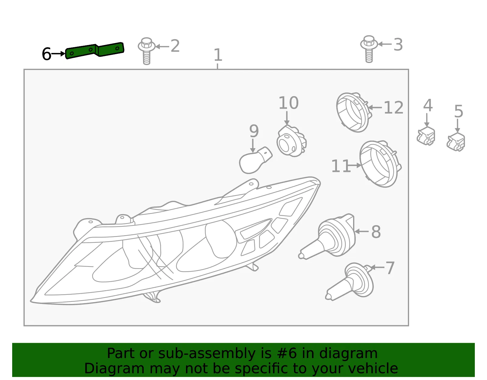 Headlamp Bracket - Kia (92140-2T000) - view 3