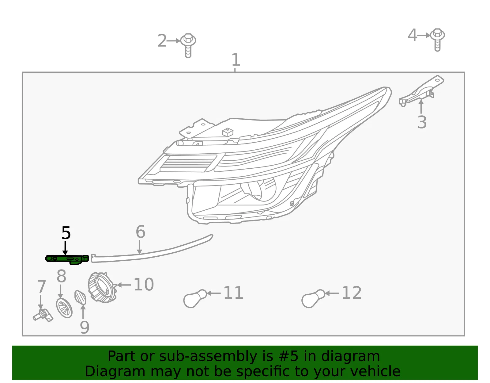 Headlamp Assembly Front Bracket - Kia (92154-Q5000) - view 2