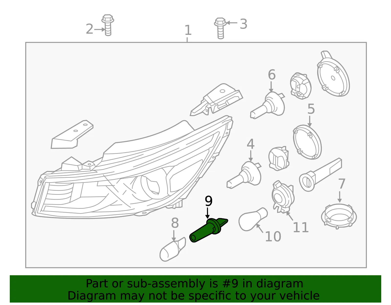 Marker Lamp Bulb Socket - Kia (92161-2E000) - view 2