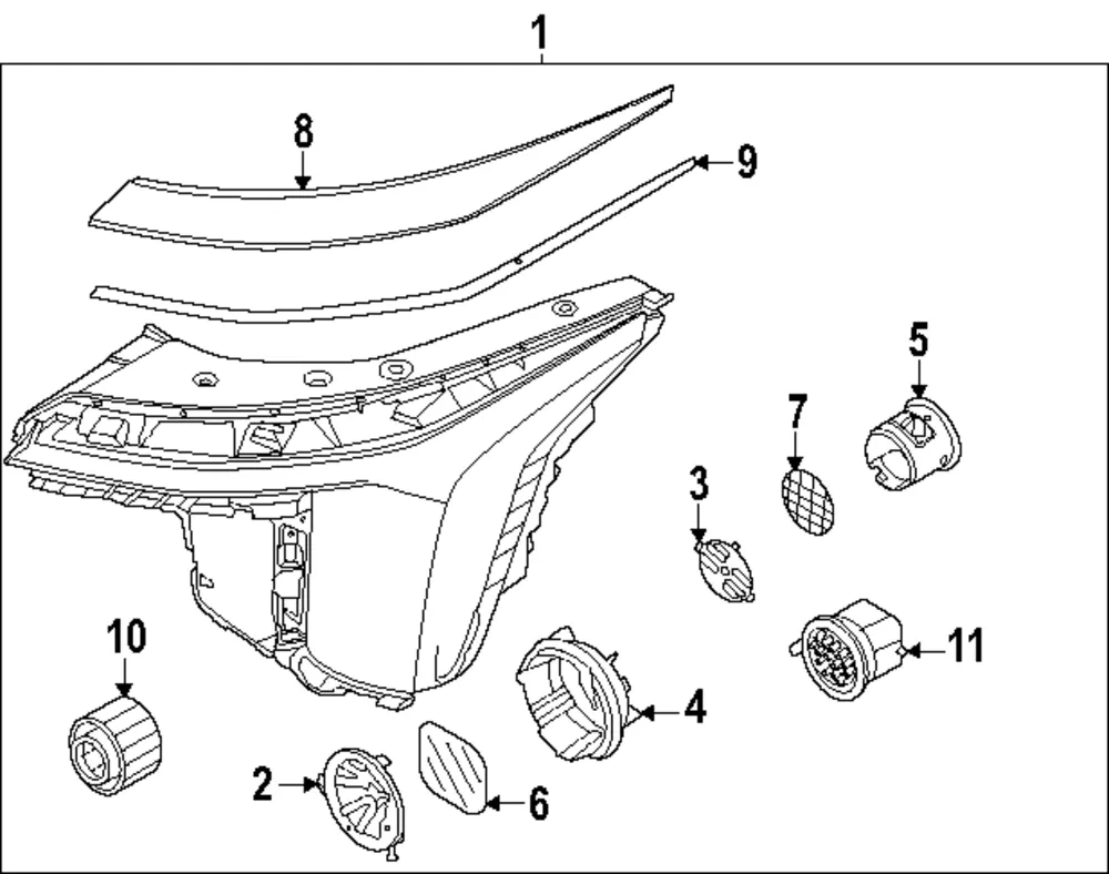Headlight Seal - Kia (92182-P2500)