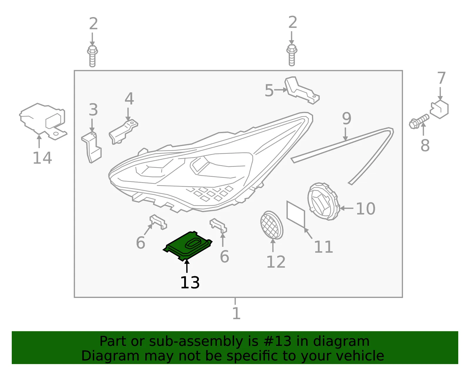 Led Unit - Kia (92190-J5120) - view 2