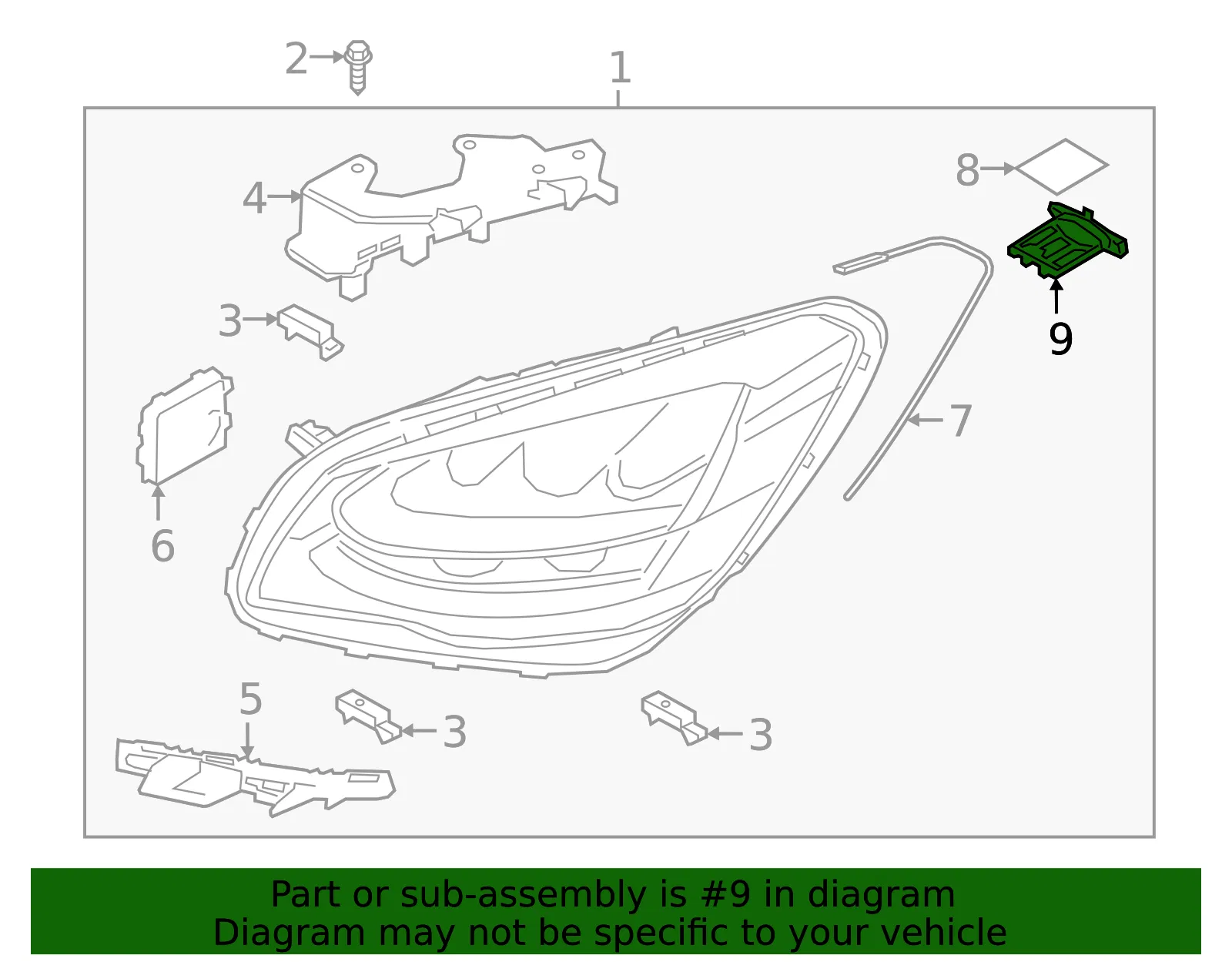 Headlamp Assembly Upper Bracket - Driver's Side (LH) - Kia (92197-J6000) - view 2