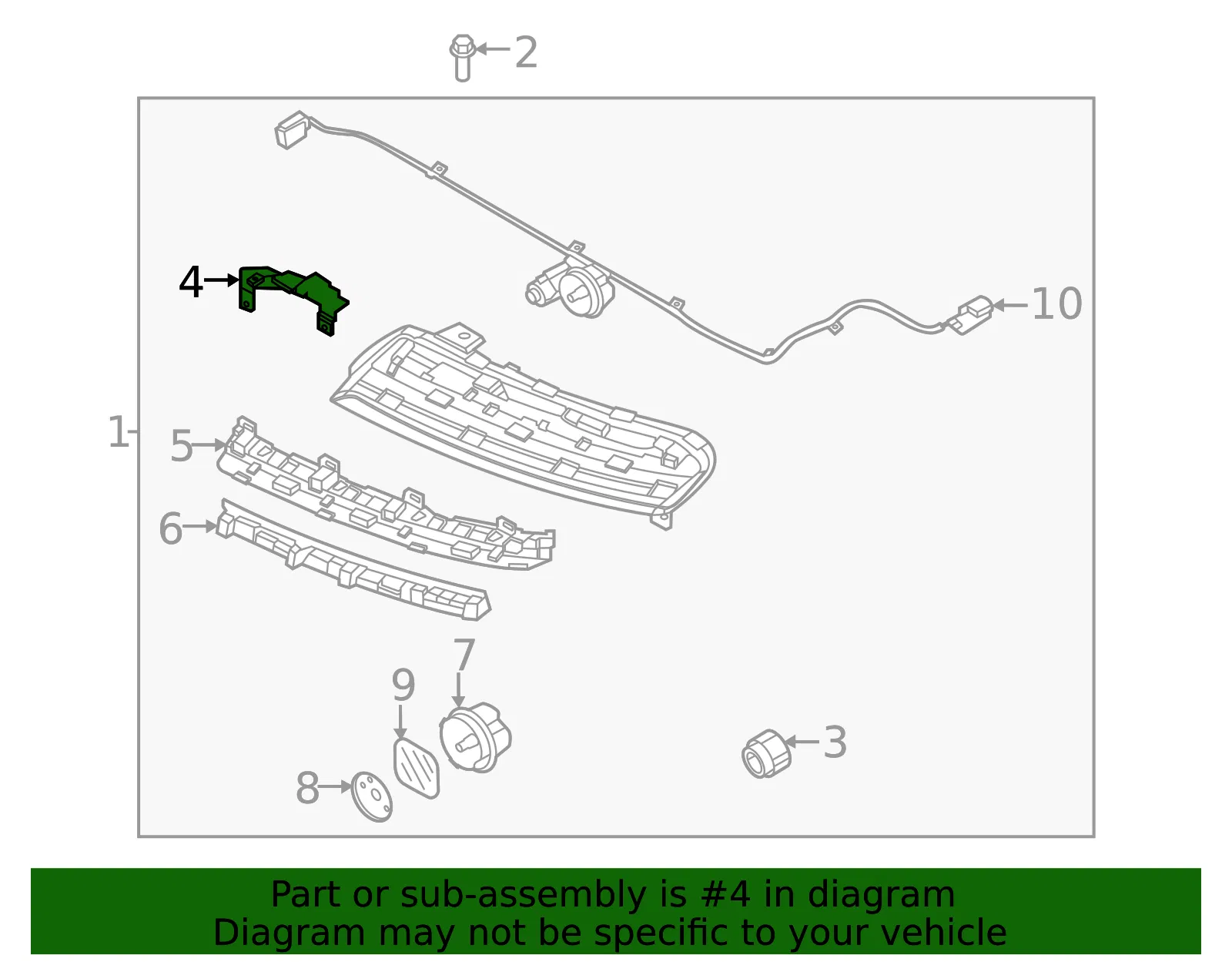 Lamp Assembly Bracket - Kia (921C8-Q5500) - view 2