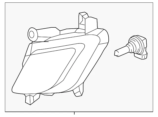 Fog Lamp Assembly - Passenger Side (RH) - Kia (92201-3W600)