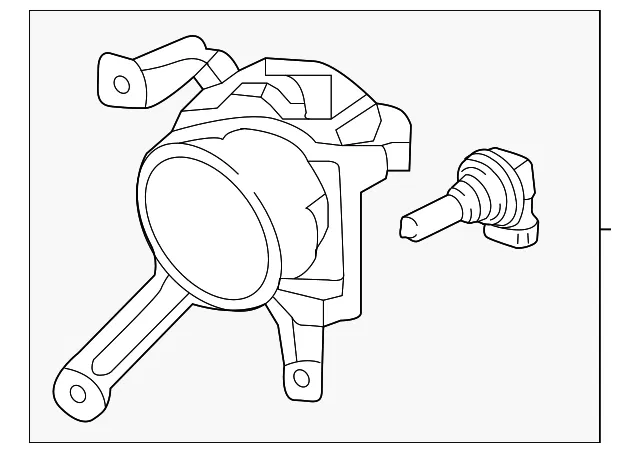 Fog Lamp Assembly - Driver's Side (LH) - Kia (92201-A9500)