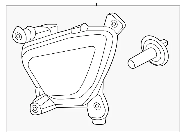 Fog Lamp Assembly - Driver's Side (LH) - Kia (92201-C6000)