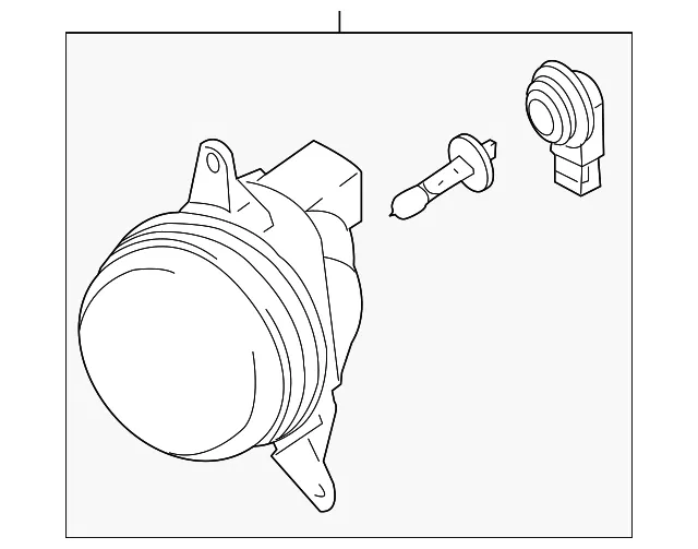 Fog Lamp Assembly - Passenger Side (RH) - Kia (92202-3E500)