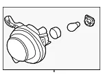 Daytime Run Lamp - Passenger Side (RH) - Kia (92208-M7050) - view 3