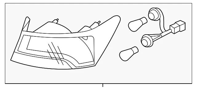Tail Lamp Assembly - Driver's Side (LH) - Kia (92401-1M310)