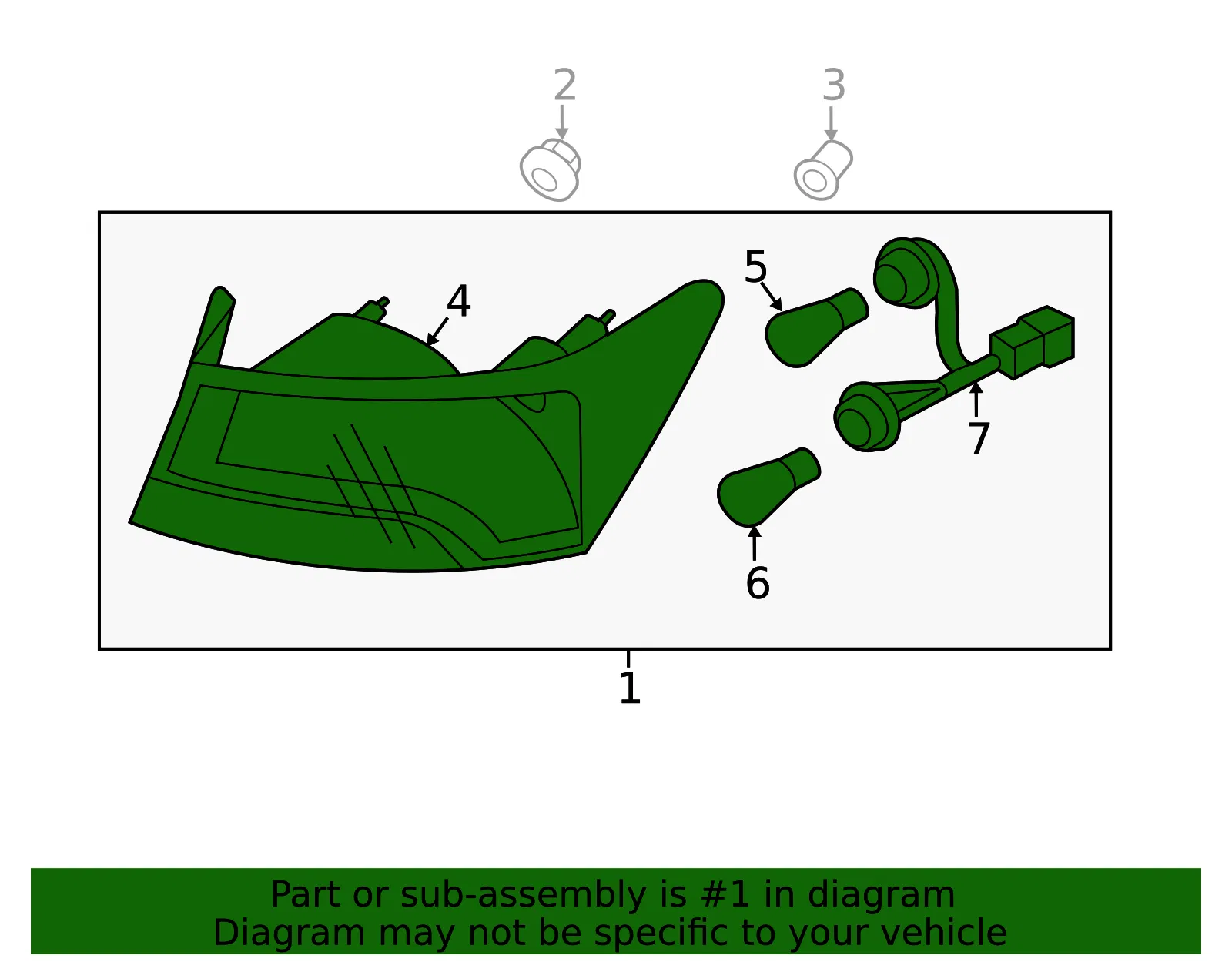 Tail Lamp Assembly - Driver's Side (LH) - Kia (92401-1M310) - view 2