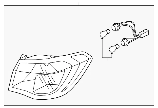 Tail Lamp Assembly - Driver's Side (LH) - Kia (92401-1M410)
