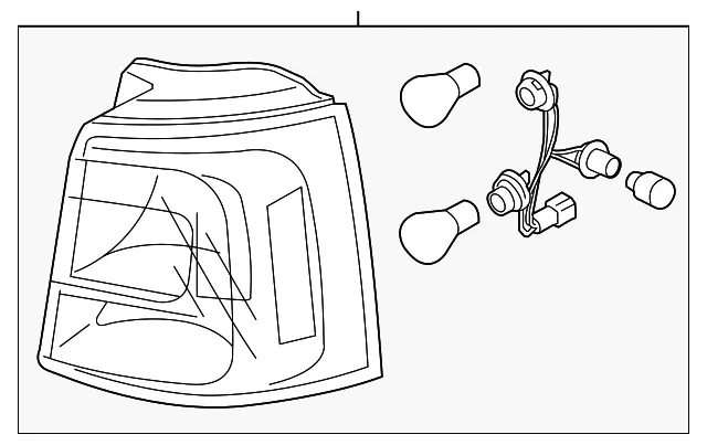 Tail Lamp Assembly - Driver's Side (LH) - Kia (92401-1U500)
