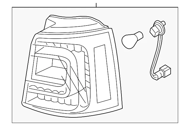 Tail Lamp Assembly - Driver's Side (LH) - Kia (92401-1U600)