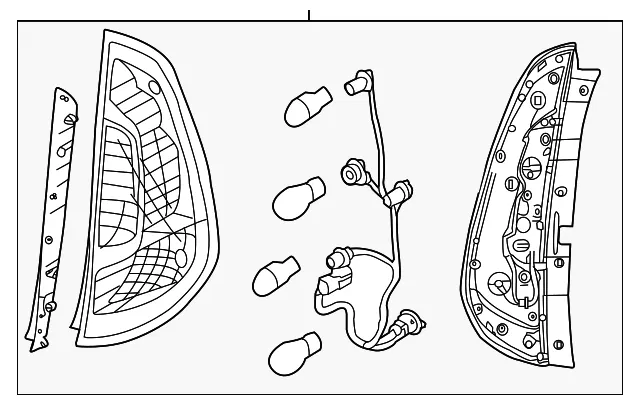Tail Lamp Assembly - Driver's Side (LH) - Kia (92401-B2010)