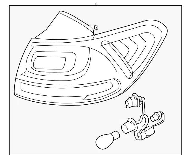 Tail Lamp Assembly - Driver's Side (LH) - Kia (92401-C6600)