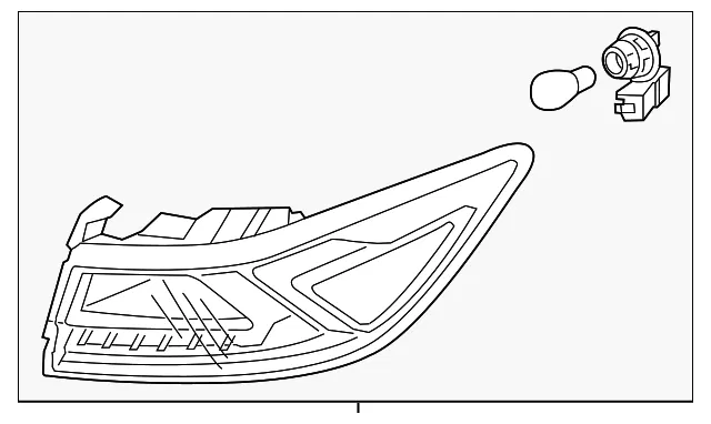 Tail Lamp Assembly - Driver's Side (LH) - Kia (92401-F6020)