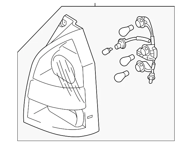 Tail Lamp Assembly - Passenger Side (RH) - Kia (92402-1F570)