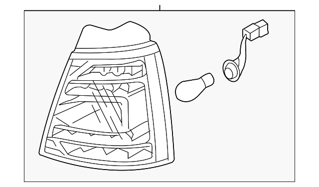 Tail Lamp Assembly - Passenger Side (RH) - Kia (92402-1U100)