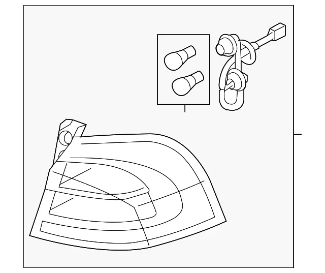 Tail Lamp Assembly - Passenger Side (RH) - Kia (92402-1W220)