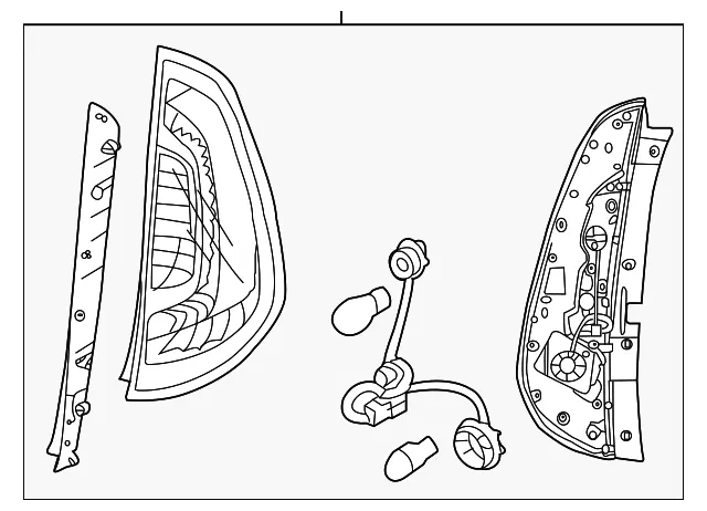 Tail Lamp Assembly - Passenger Side (RH) - Kia (92402-B2110)