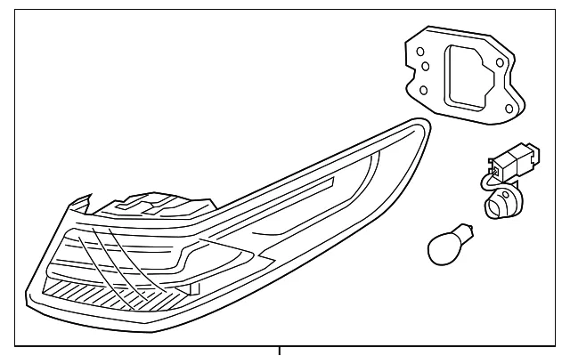 Tail Lamp Assembly - Passenger Side (RH) - Kia (92402-D4230)