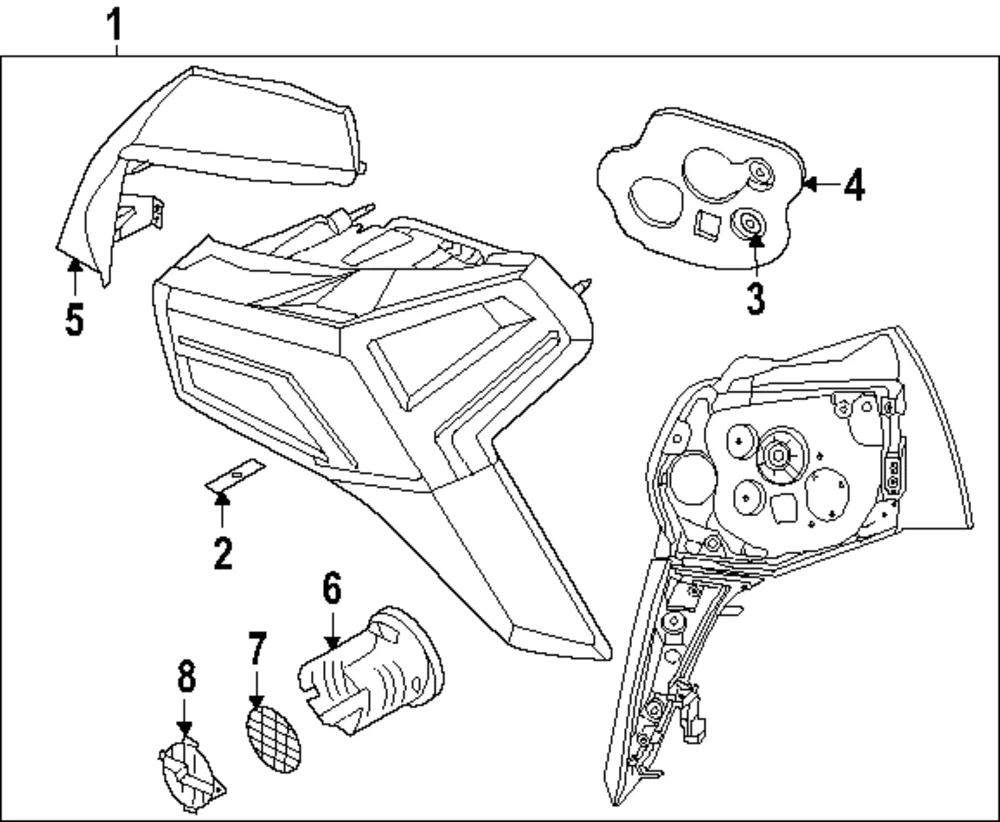 Tail Lamp Assembly - Kia (92402-L2650)