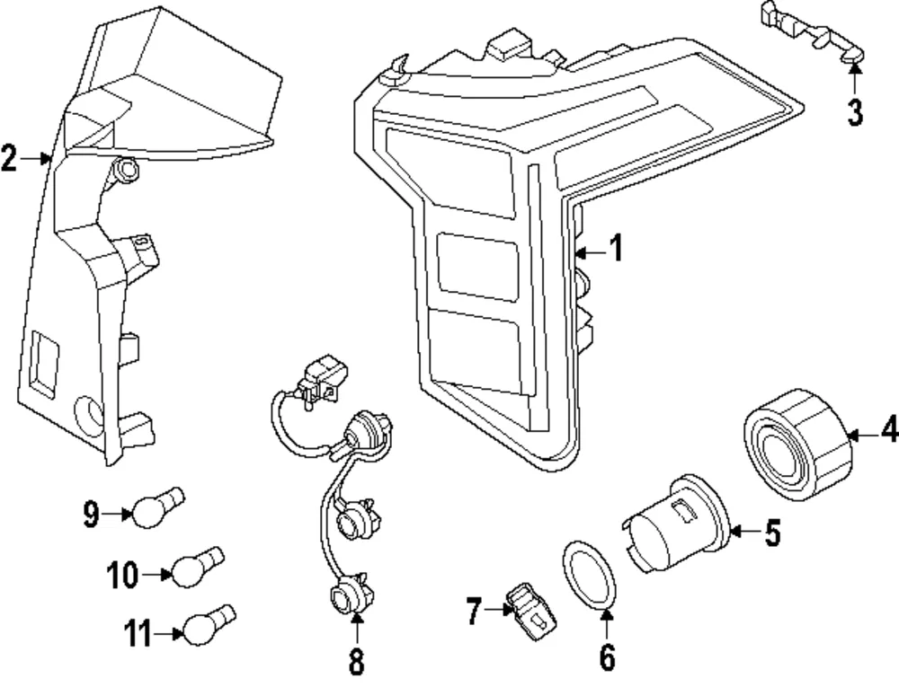 Tail Lamp Assembly - Kia (92402-R0550)