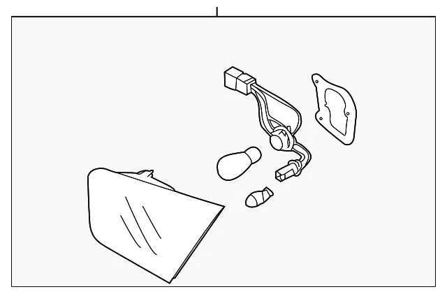 Tail Lamp Assembly - Driver's Side (LH) - Kia (92403-1M000)