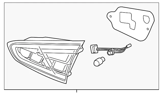 Backup Lamp Assembly - Driver's Side (LH) - Kia (92403-A7100)