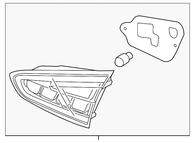 Backup Lamp Assembly - Driver's Side (LH) - Kia (92403-A7430)