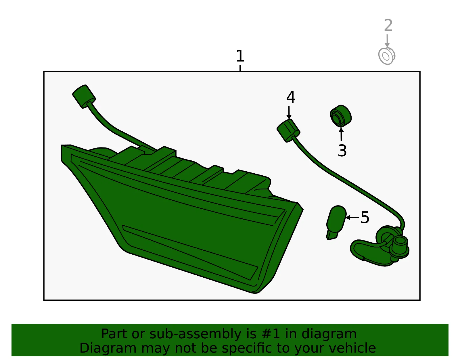 Backup Lamp Assembly - Driver's Side (LH) - Kia (92403-M7000) - view 2
