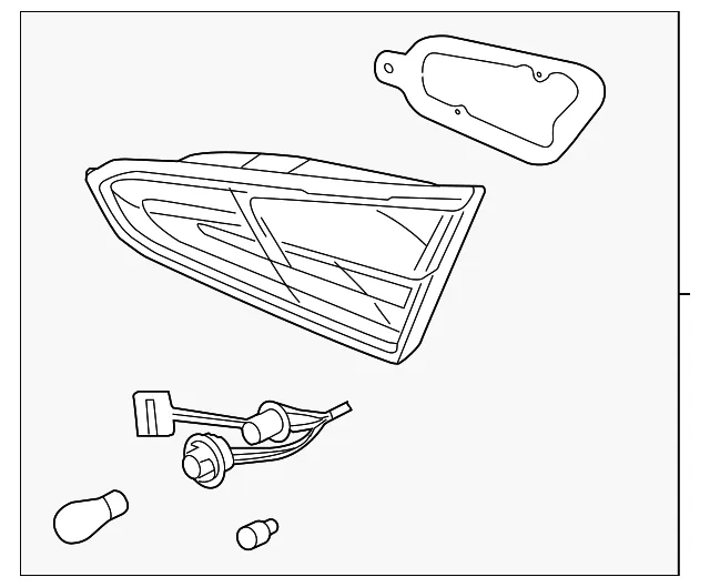 Backup Lamp Assembly - Passenger Side (RH) - Kia (92404-A7000)
