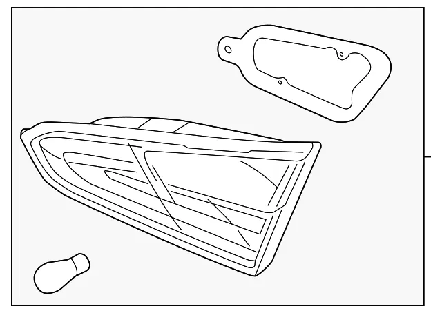 Backup Lamp Assembly - Passenger Side (RH) - Kia (92404-A7200)